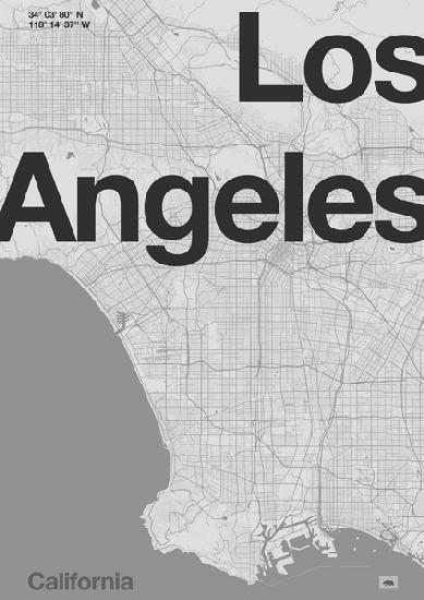 Los Angeles Minimal Map 2020