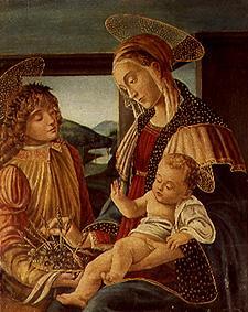 Madonna mit Jesus- und Johannesknaben Schlafzimmer Wilhelms II. in Schloss von Florentinisch (Umkreis Botticelli)