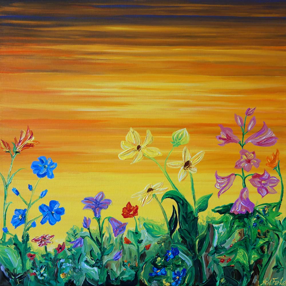 Blumenwiese Sonnenglut von Heidi Forke