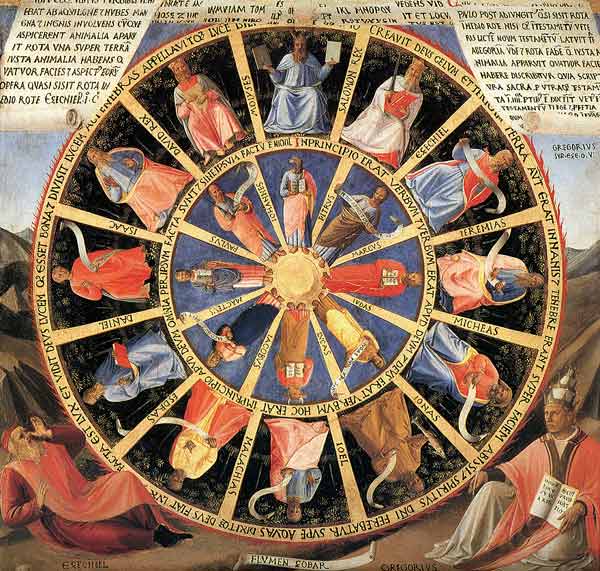 Die Merkabavision des Ezechiel (aus Armadio degli Argenti) von Fra Beato Angelico