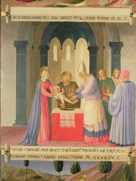 The Circumcision, detail from panel one of the Silver Treasury of Santissima Annunziata von Fra Beato Angelico
