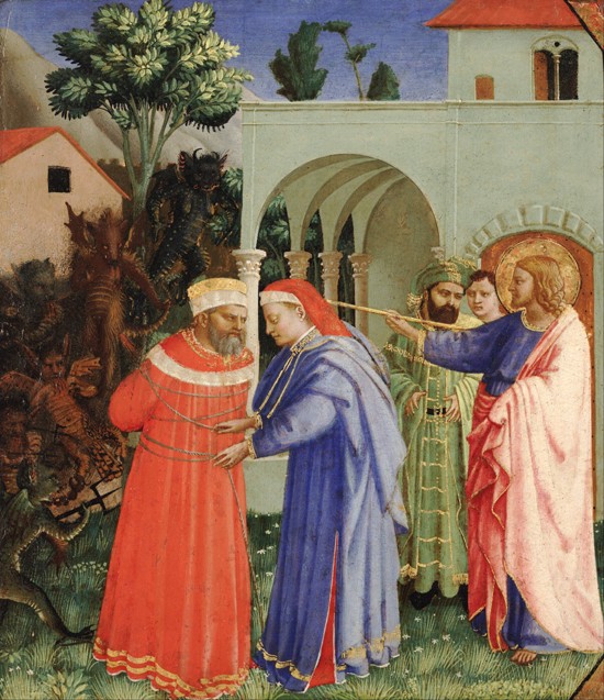 Der Apostel Jakobus der Ältere befreit den Zauberer Hermogenes von den Dämonen von Fra Beato Angelico