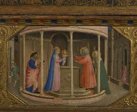Die Darbringung Christi im Tempel (Altarretabel mit 5 Predellatafeln aus dem Marienleben)
