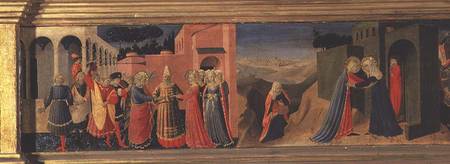 Predella Panel to the Annunciation showing the Marriage of the Virgin and the Visitation von Fra Beato Angelico