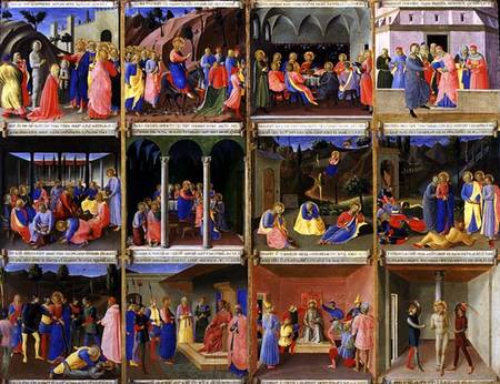 Scenes from the Life of Christ, panel three from the Silver Treasury of Santissima Annunziata von Fra Beato Angelico