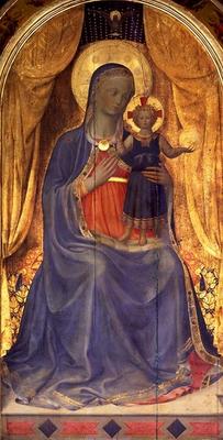 The Linaiuoli Triptych, detail of the Virgin and Child Enthroned, 1433 (tempera on panel) (see also von Fra Beato Angelico