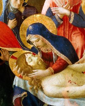 Deposition from the Cross, detail of the Virgin Mary 1436