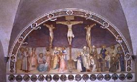 The Crucifixion, with SS. Cosmas, Damian, Francis and Bernard 1442