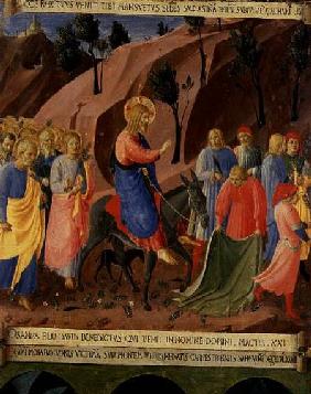 Entry of Christ into Jerusalem, detail from panel three of the Silver Treasury of Santissima Annunzi c.1450-53
