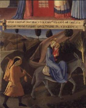 The Flight into Egypt, detail from panel one of the Silver Treasury of Santissima Annunziata c.1450-53