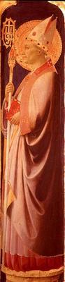 St. Augustine, pilaster from the reverse of the right-hand side panel of Santa Trinita Altarpiece, c 19th