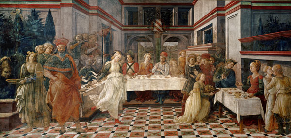 The Feast of Herod, from the cycle of The Lives of SS. Stephen and John the Baptist, from the main c von Fra Filippo Lippi