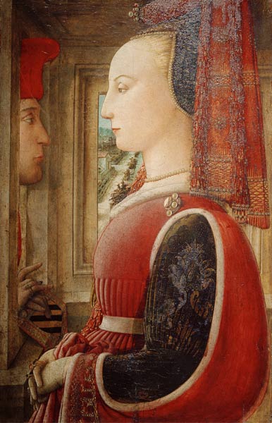A Man and a Woman at a Casement von Fra Filippo Lippi