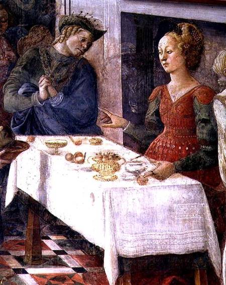 The Feast of Herod; detail depicting Herodius from the fresco cycle The Lives of SS. Stephen and Joh von Fra Filippo Lippi