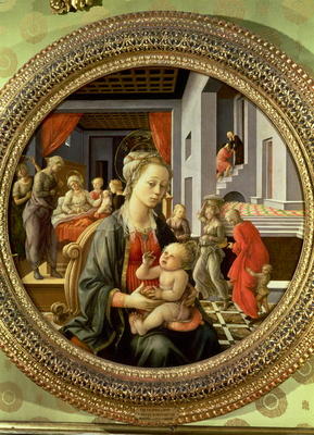Madonna and Child with Scenes from the Life of the Virgin, 1452 (tempera on panel) von Fra Filippo Lippi