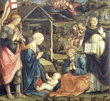 The Nativity with SS. Michael and Dominic von Fra Filippo Lippi