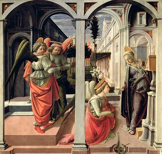 The Annunciation with Three Angels von Fra Filippo Lippi