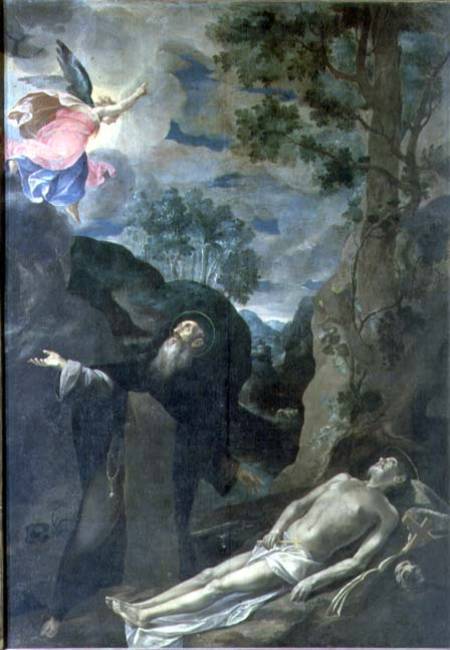 The Death of St. Anthony Abbot von Francesco Borgani