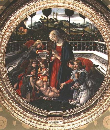 Adoration of the Christ Child von Francesco Botticini