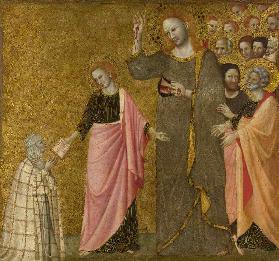 Die Vision der heiligen Klara von Rimini. Wohl um 1333-40