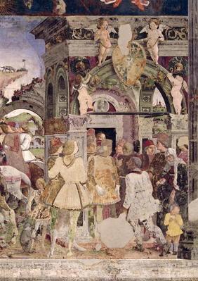 Borso d'Este, Prince of Ferrara, rendering justice: March from the Room of the Months, 1467-70 (fres 18th