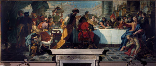 F.Fontebasso, Gastmahl bei Simon von Francesco Fontebasso