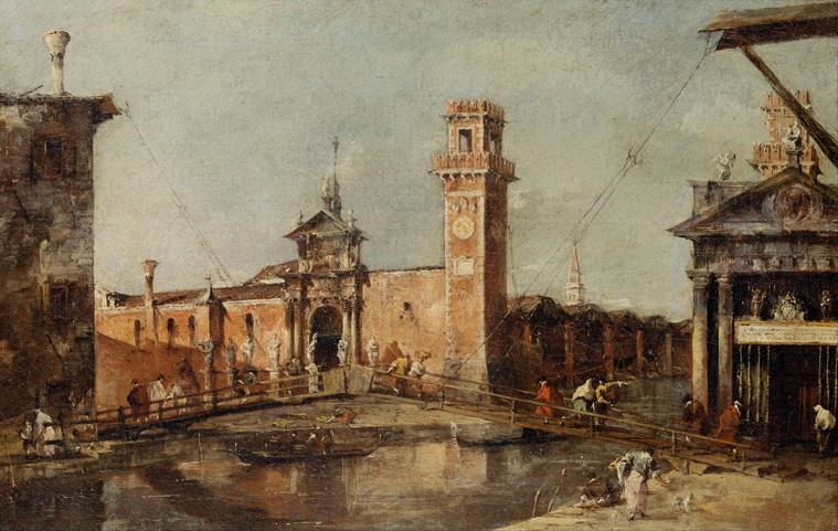 Tor zum Arsenal in Venedig von Francesco Guardi