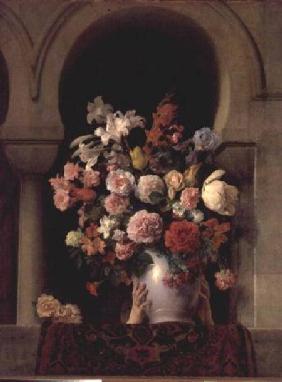 Vase of flowers in the window