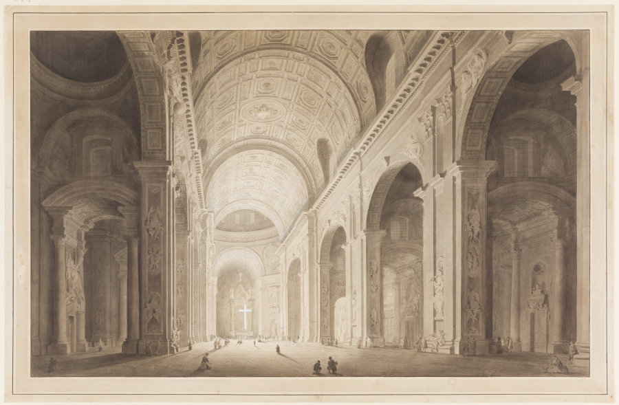 Das Innere der Peterskirche in Rom von Francesco Pannini