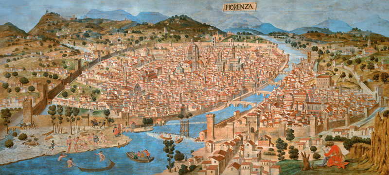 Florenz, Ansicht um 1490 von Francesco Petrini
