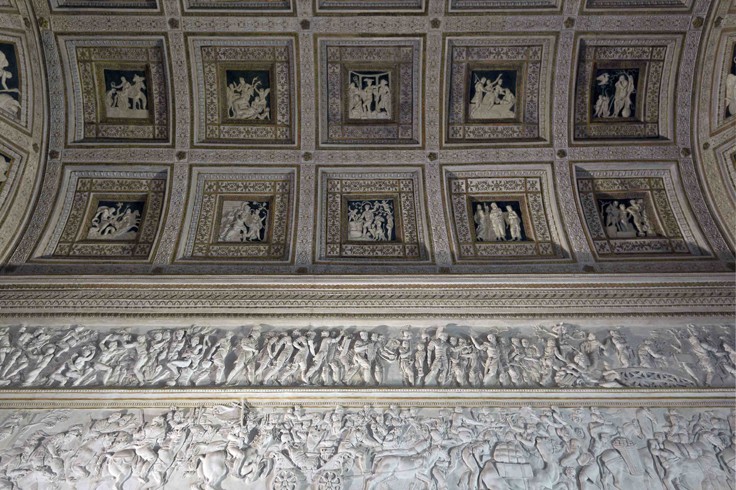 Stuckdekoration mit mythologischen Szenen im Palazzo del Tè von Francesco Primaticcio