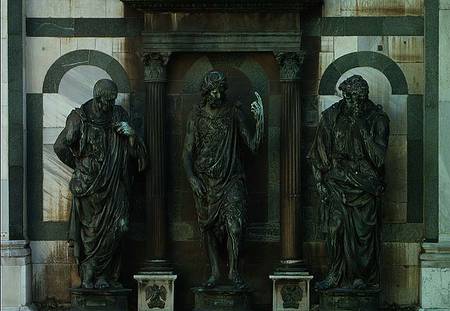 The Preaching of St. John the Baptist with the Pharisee (l) and the Levite (r) placed above the Nort von Francesco Rustici