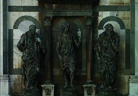 The Preaching of St. John the Baptist with the Pharisee (l) and the Levite (r) placed above the Nort