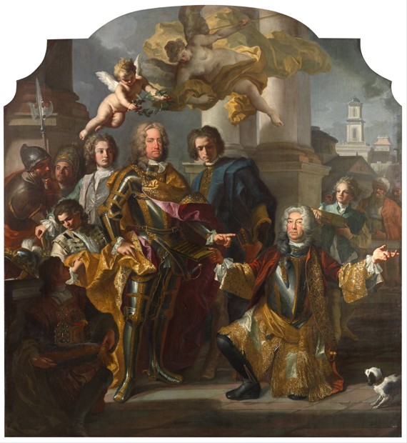 Karl VI. und Graf Gundacker von Althan von Francesco Solimena