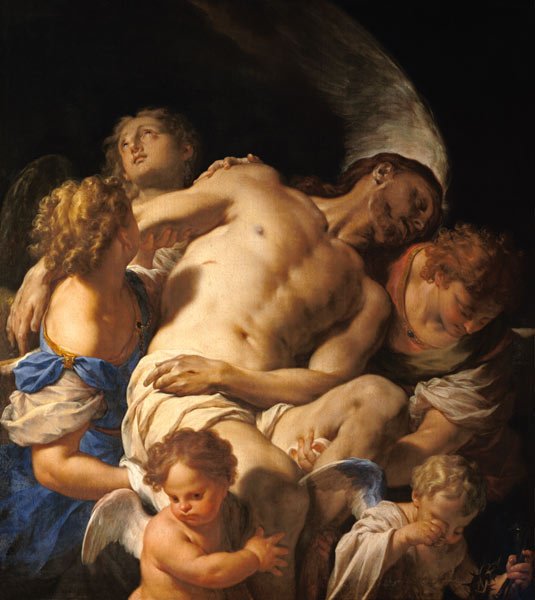 Christi Leichnam, von Engeln gehalten von Francesco Trevisani