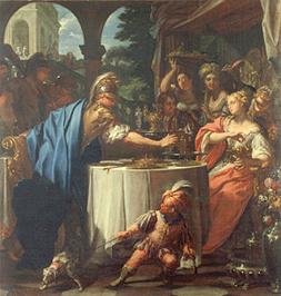 Das Festmahl von Antonius und Kleopatra.  Vor 1717
