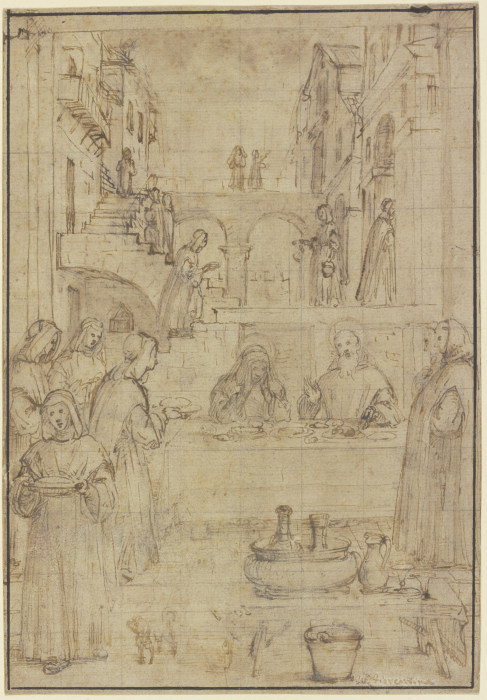 Christus zu Tische im Hause der Maria und Martha von Francesco Vanni