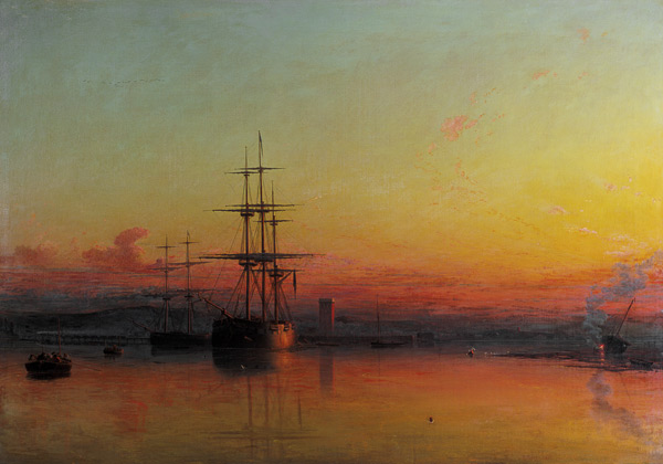 Dead Calm - Sunset at the Bight of Exmouth von Francis Danby