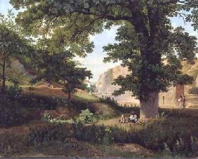 Clifton Rocks from Rownham Fields c.1821