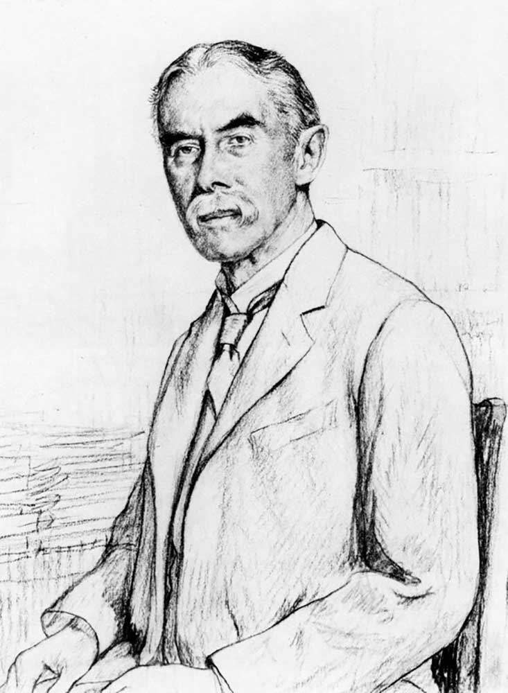 Porträt von Alfred Edward Housman (1859-1936) von Francis Dodd