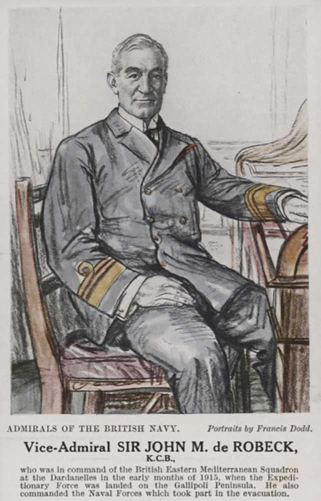 Vizeadmiral Sir John M de Robeck von Francis Dodd