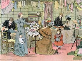 The Haberdasher, from 'The Book of Shops', 1899 (colour litho) 19th