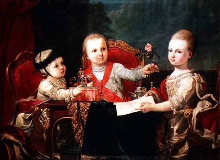 Three Princes, Children of Charles III von Francisco de la Traverse