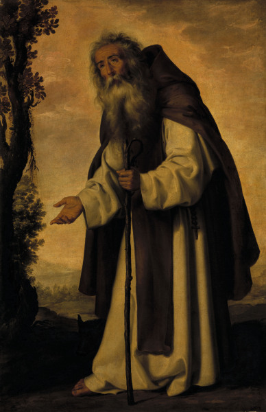 F.de Zurbarán, St. Anthony Abbas von Francisco de Zurbarán (y Salazar)