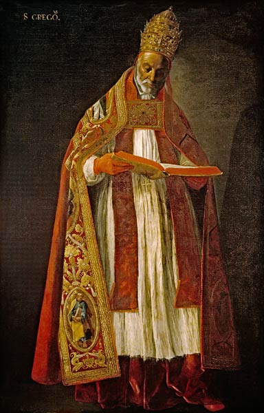 Gregory the Great / Paint. by Zurbarán von Francisco de Zurbarán (y Salazar)