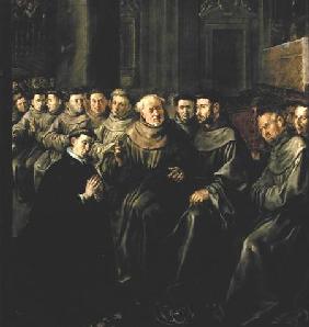Welcoming St. Bonaventure (1221-74) into the Franciscan Order c.1628