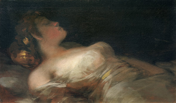 Schlafende Frau von Francisco José de Goya