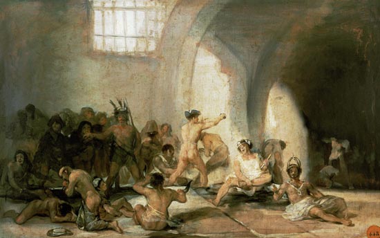 Das Irrenhaus. von Francisco José de Goya