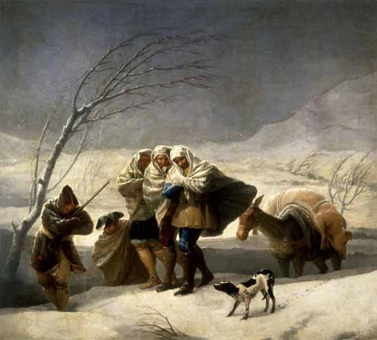 Der Winter (oder: Schneefall) von Francisco José de Goya
