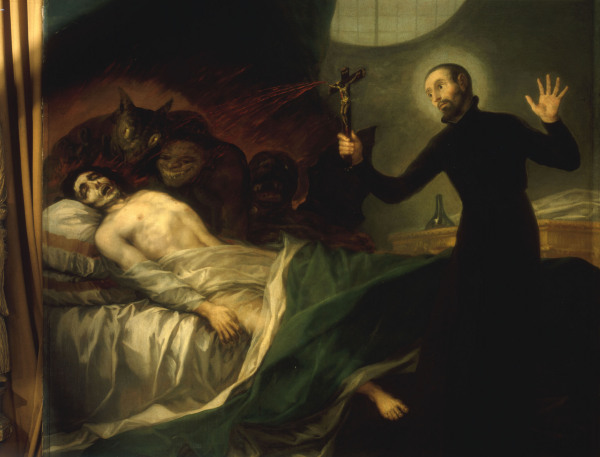 Franz v.Borgia am Sterbebett von Francisco José de Goya